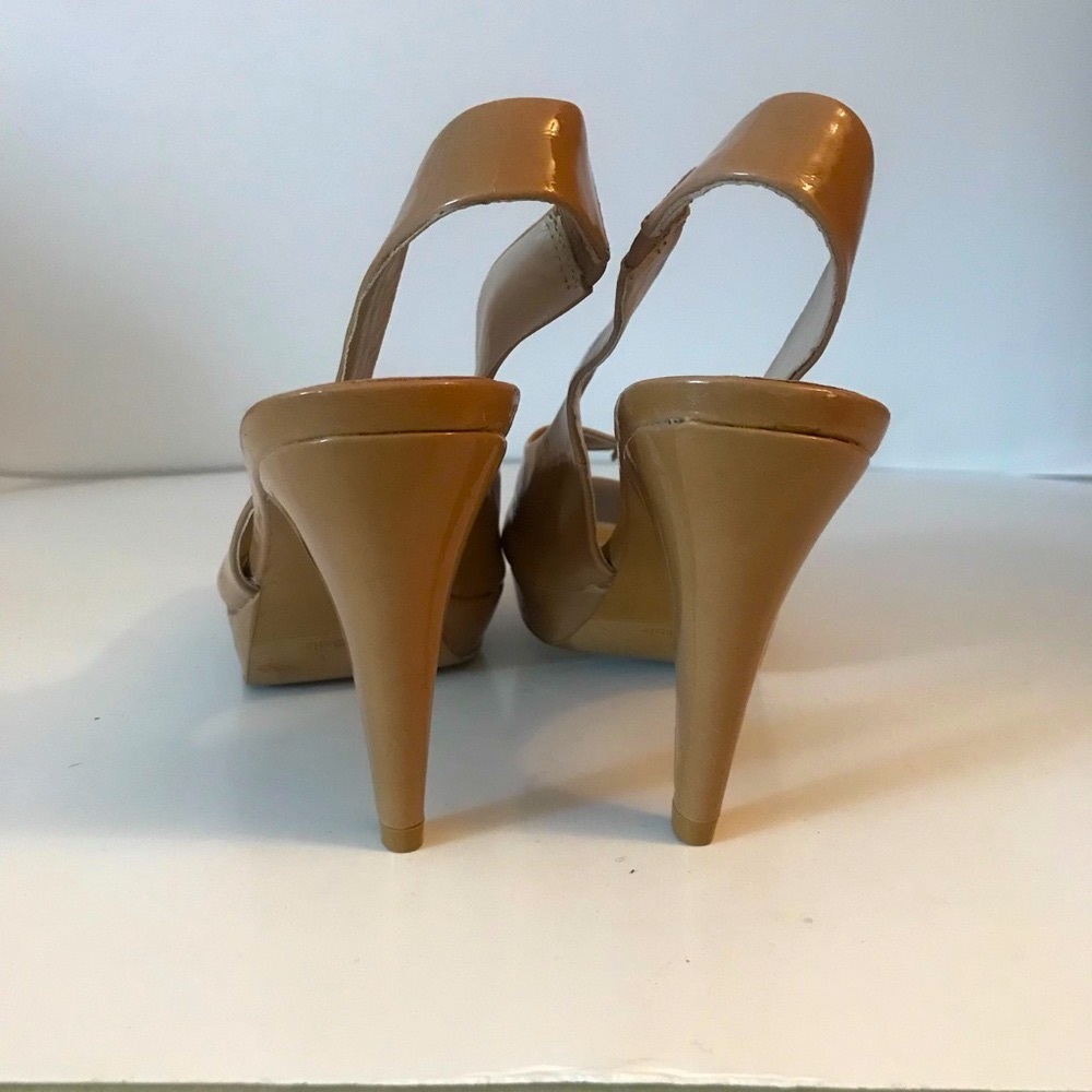 šSOLDšZARA Platform Heels Sling Back Pumps in Warm Dark Nude Euro 39 - Picture 5 of 8